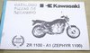 Libro Kawasaki piezas de recambio ZR1100 A1 ZEPHYR 1100